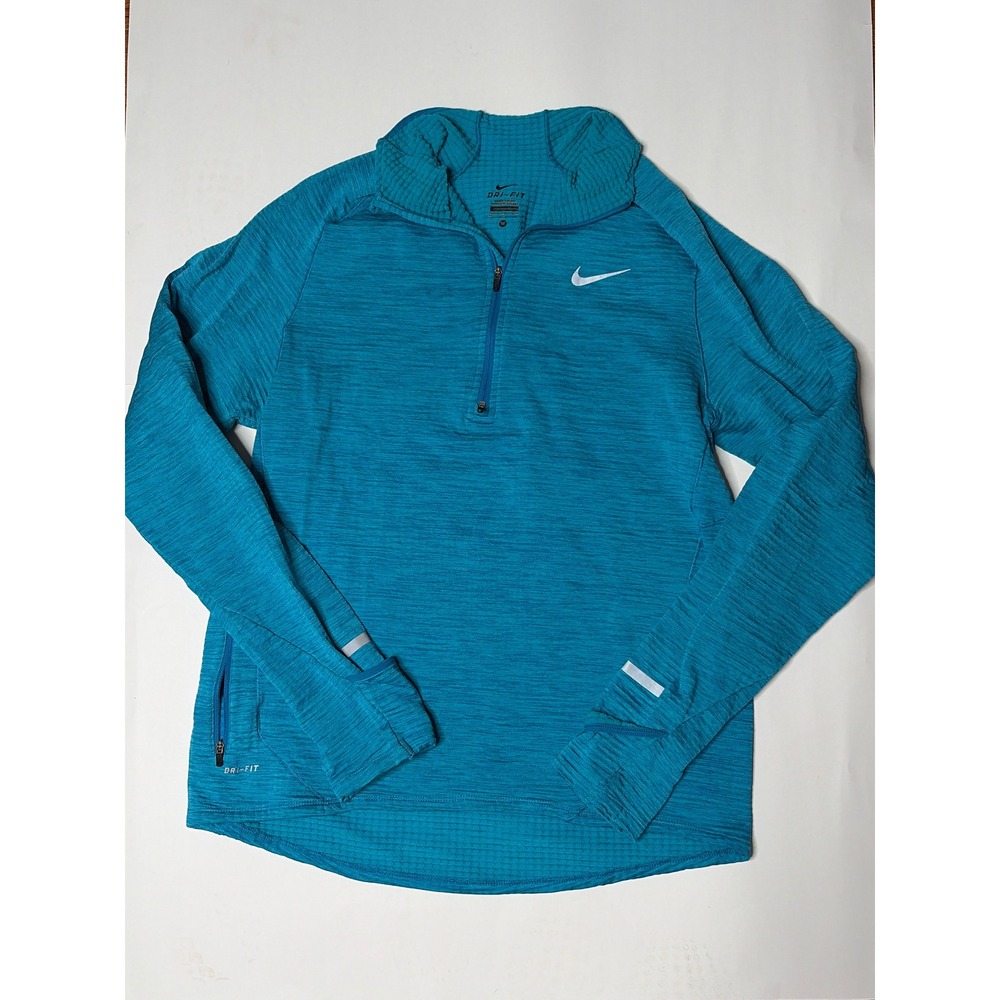 Nike Dri-FIT Element Half Zip Running Top Teal Space Dye Women's Medium